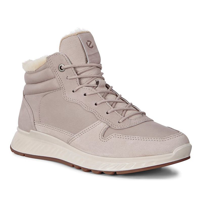 Women Boots Ecco St.1 W - Sneaker Boots Beige - India OKQINS091